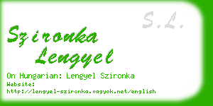 szironka lengyel business card